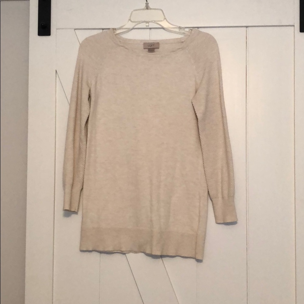 LOFT oatmeal colored sweater size small